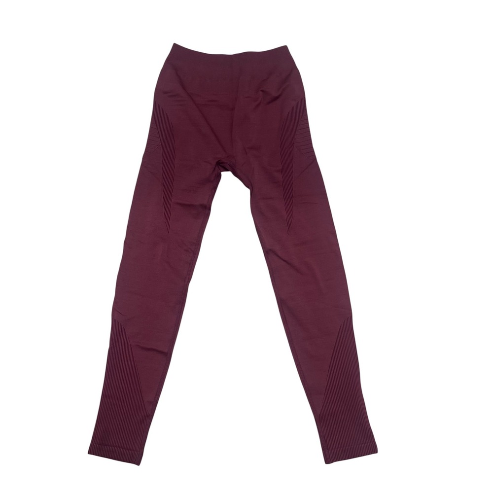 Alphalete Womens High Waisted Seamless Contour Leggings Burgundy Maroon Pants